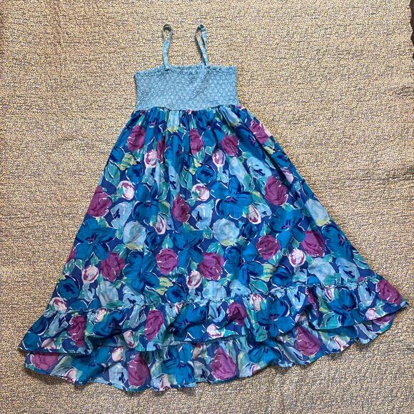 CHILDREN'S PLACE FLORAL HALTER DRESS GIRLS SIZE 7/8 - Picture 1 of 4